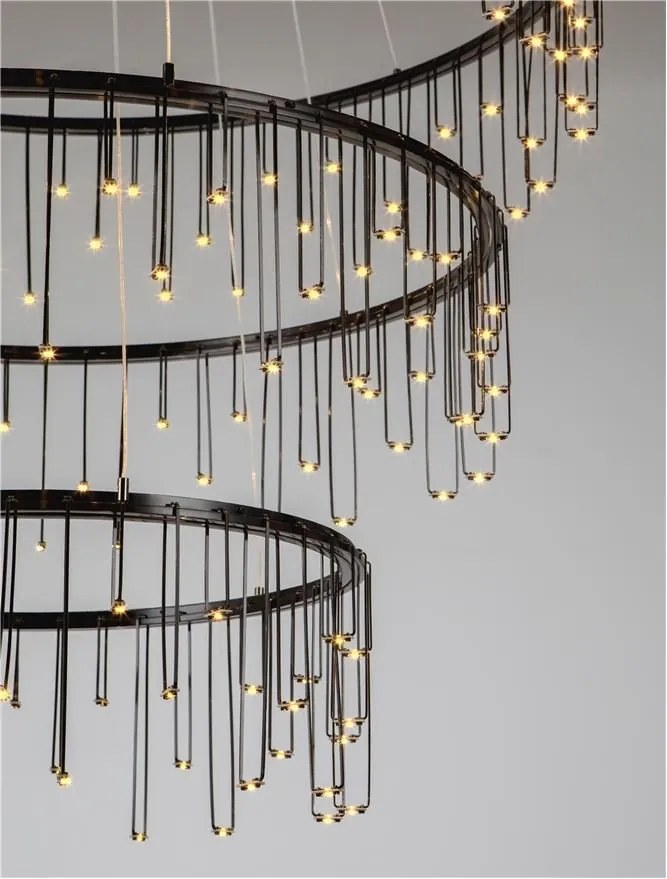 Lustra LED design ambiental deosebit Stellar 80cm, negru