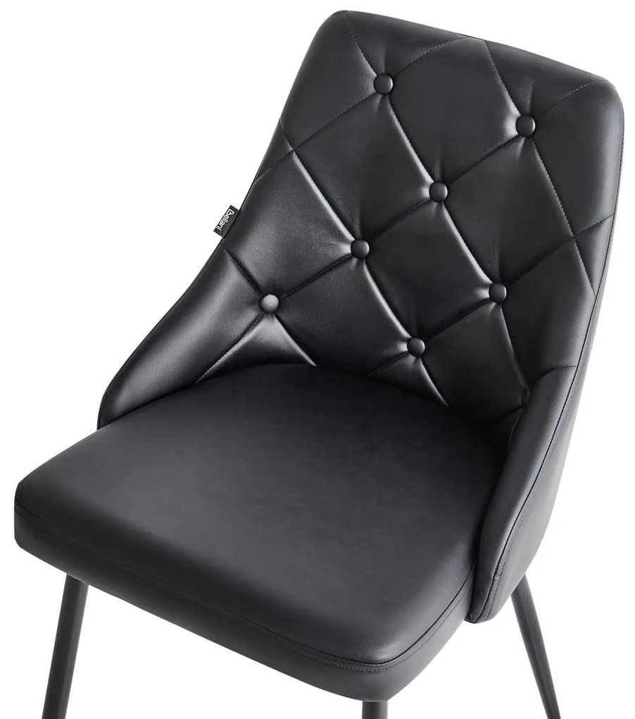 Set 2 buc. scaune pentru sufragerie Valero (negru). 1009943