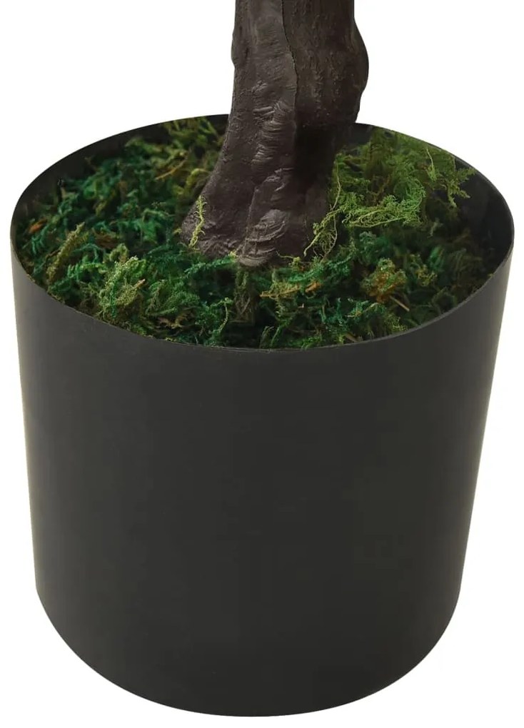 Bonsai chiparos artificial cu ghiveci, verde, 60 cm 1, Negru si verde, 60 cm