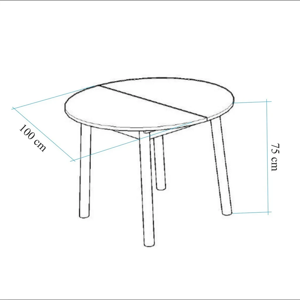 Masă de sufragerie Oliver Oak White
