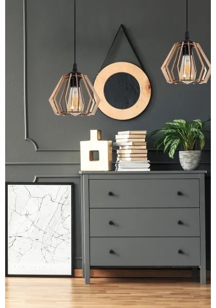 Lustră pe cablu BERGO 1xE27/60W/230V neagră