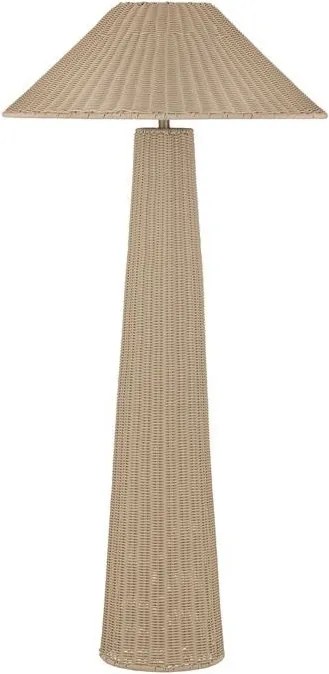 Lampa de podea din ratan sintetic pentru exterior Plom maro deschis