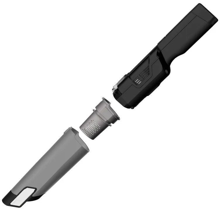 Aspirator portabil TurboTronic TT-LUX500, Li-Ion 2600 mAh, 90W, 12kPA, 150ml, Autonomie pana la 12 min, HEPA, 2 viteze, Negru