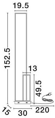 Lampadar, Lampa de podea LED design modern Alis