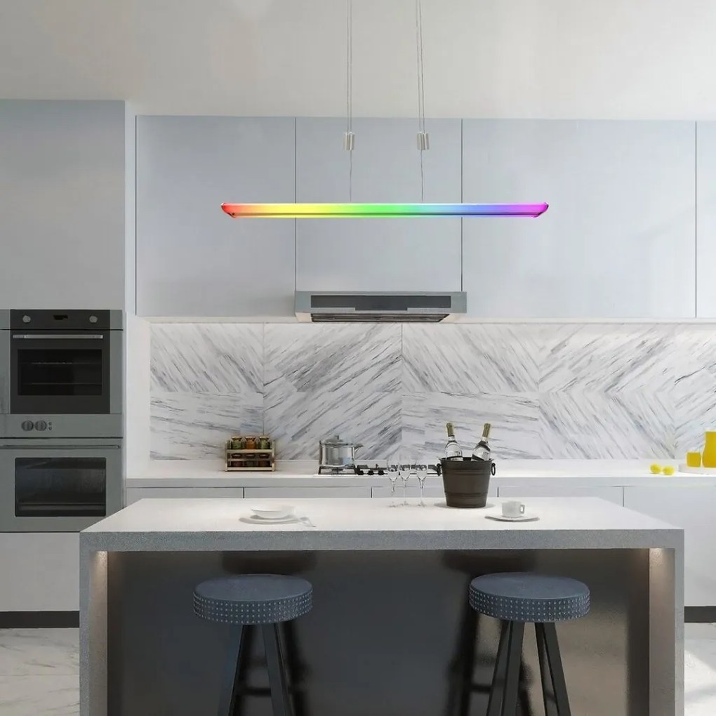Lustra LED smart cu LED RGB si telecomanda Temperius