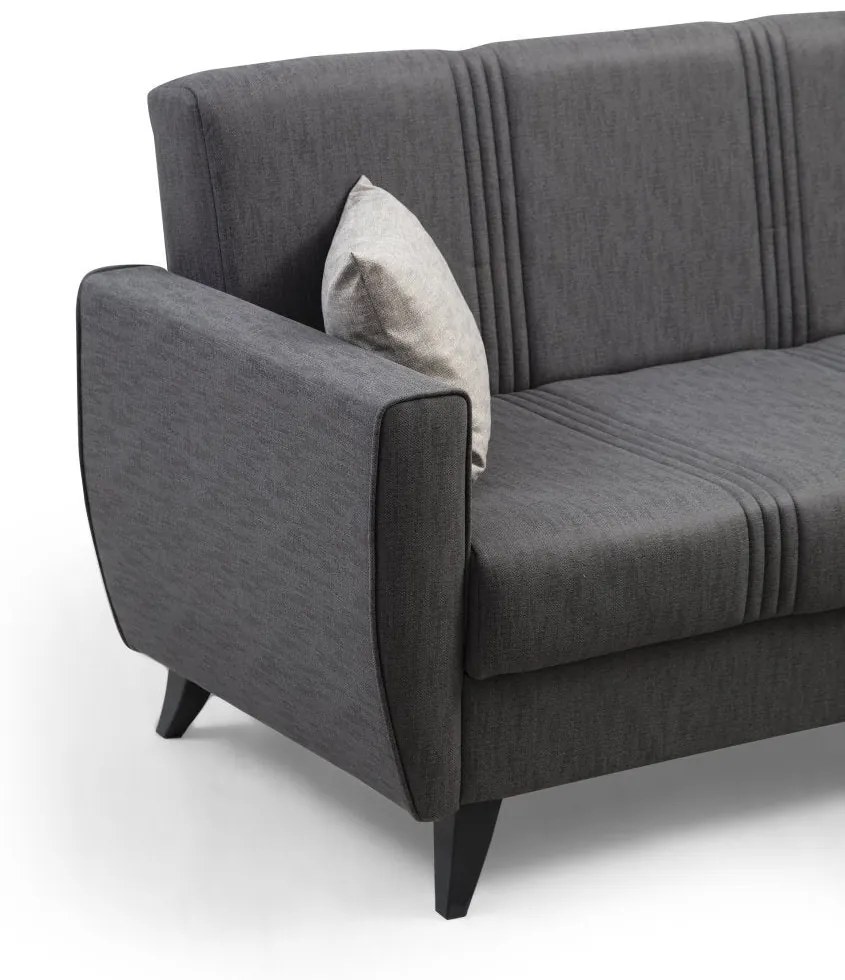 Canapea extensibilă de colț Zaden - Dark Grey