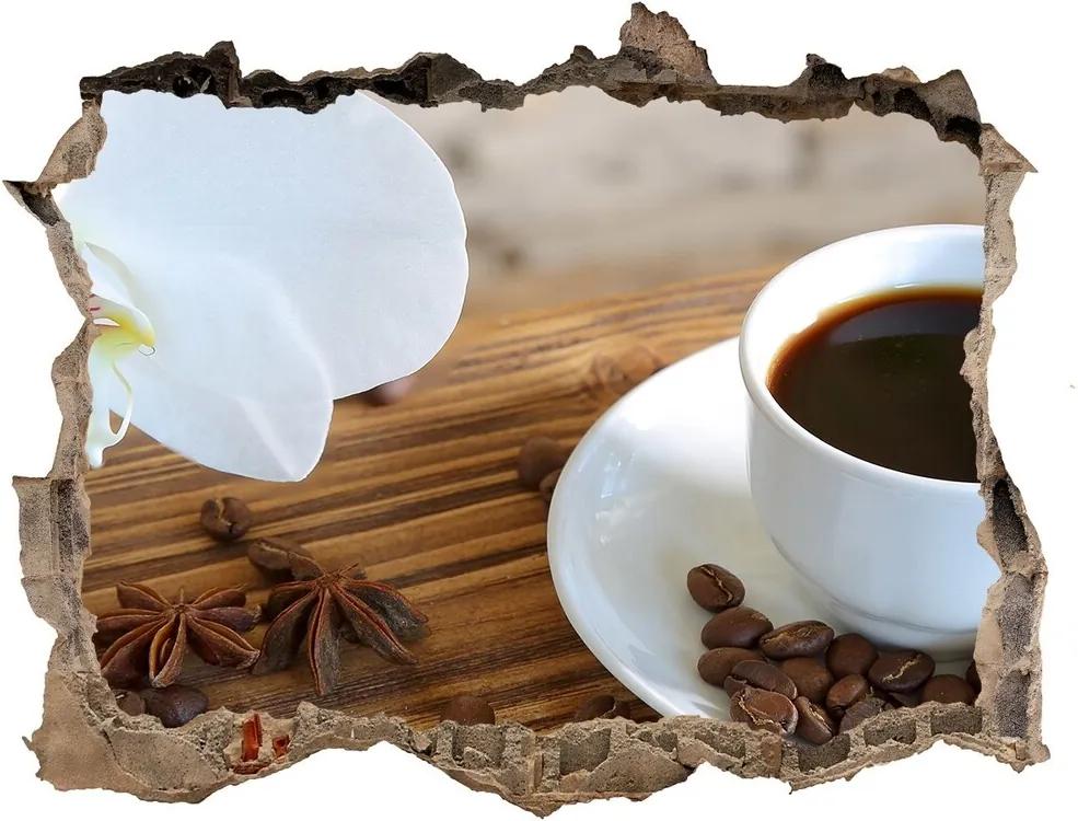 Autocolant gaură 3D Ceașcă de cafea