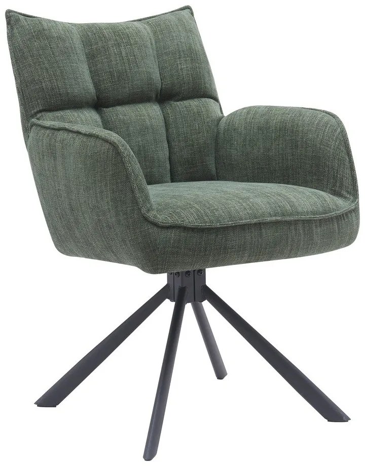 Set de scaune de sufragerie verde 2 buc. tapițat Marilla – Unique Furniture