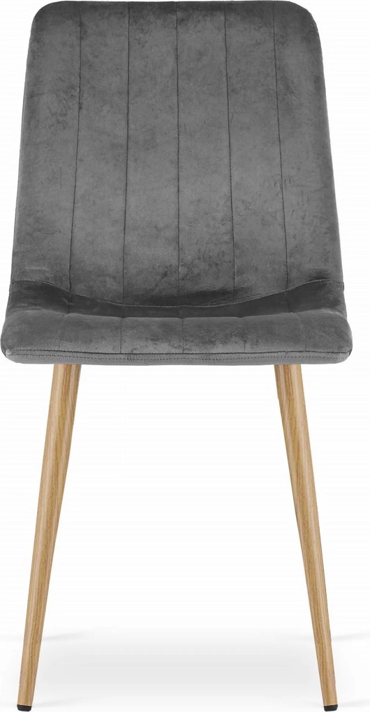 Gri inchis scaun bucatarie LAVA din catifea