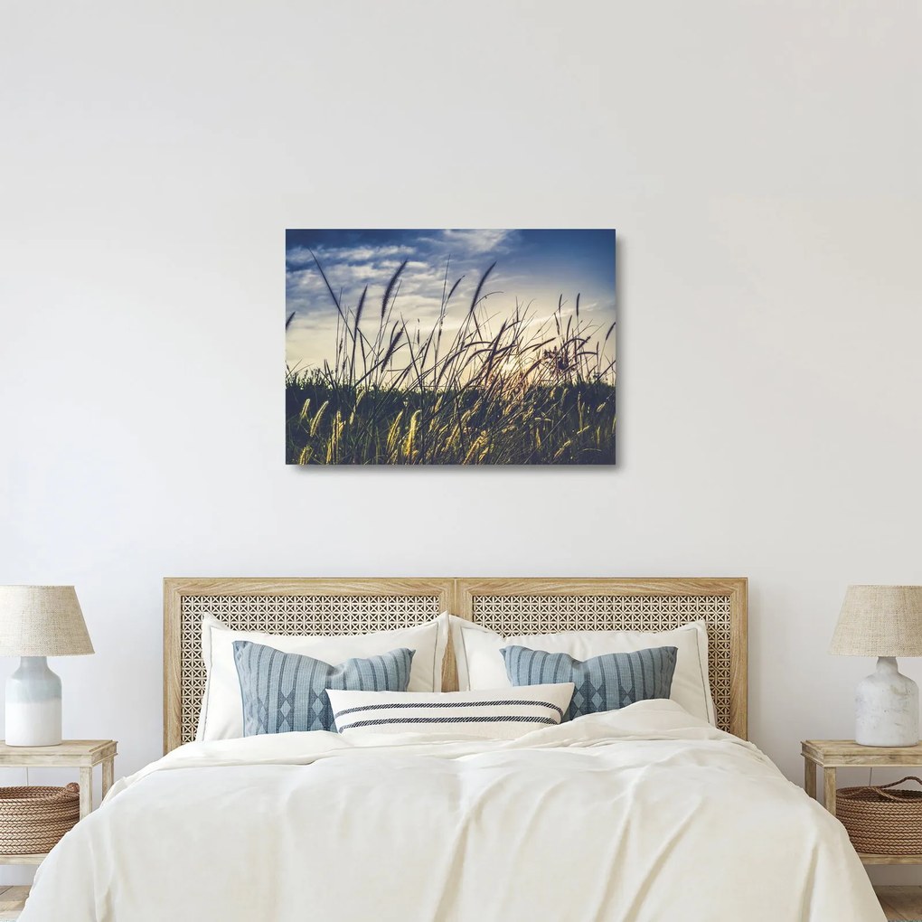 Tablou pe sticlă cu flori de câmp (70x50 cm)