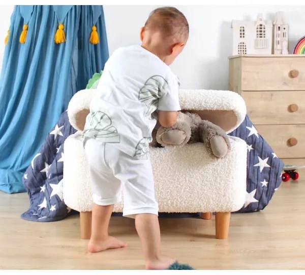 Taburet PIXI, 37 x 61 cm, alb