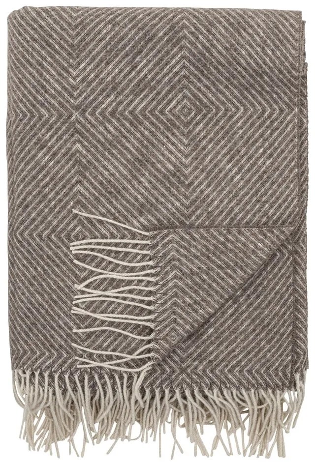 Pătură maro din amestesc de lână 140x200 cm Hoshi – Bloomingville