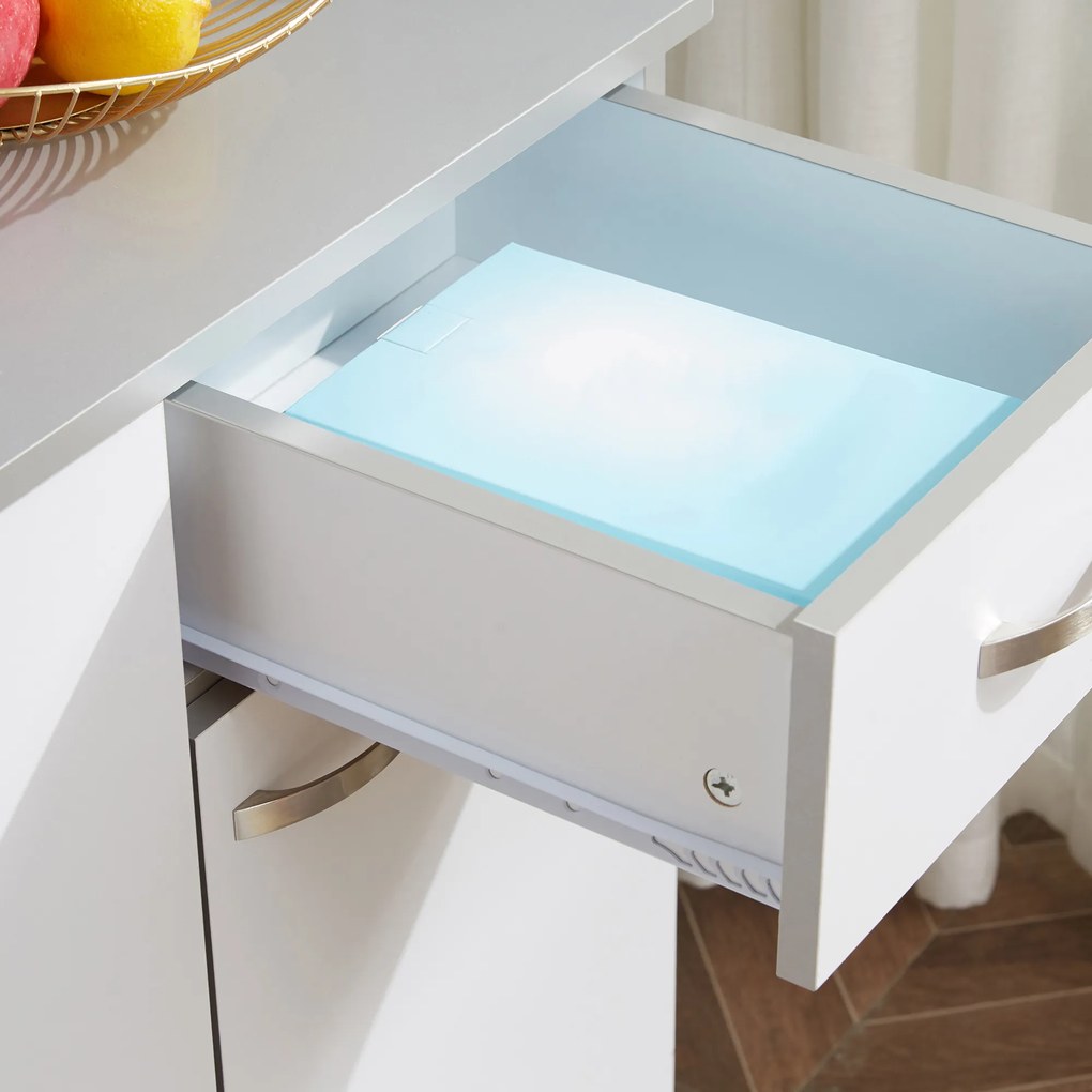 HOMCOM Dulap Suspendat de Bucătărie Albastru din Lemn Spațiu Amplu de Stocare 101x39x180cm Design Modern | Aosom Romania