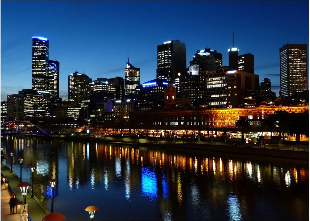 Tablou cu noaptea în Melbourne (70x50 cm)