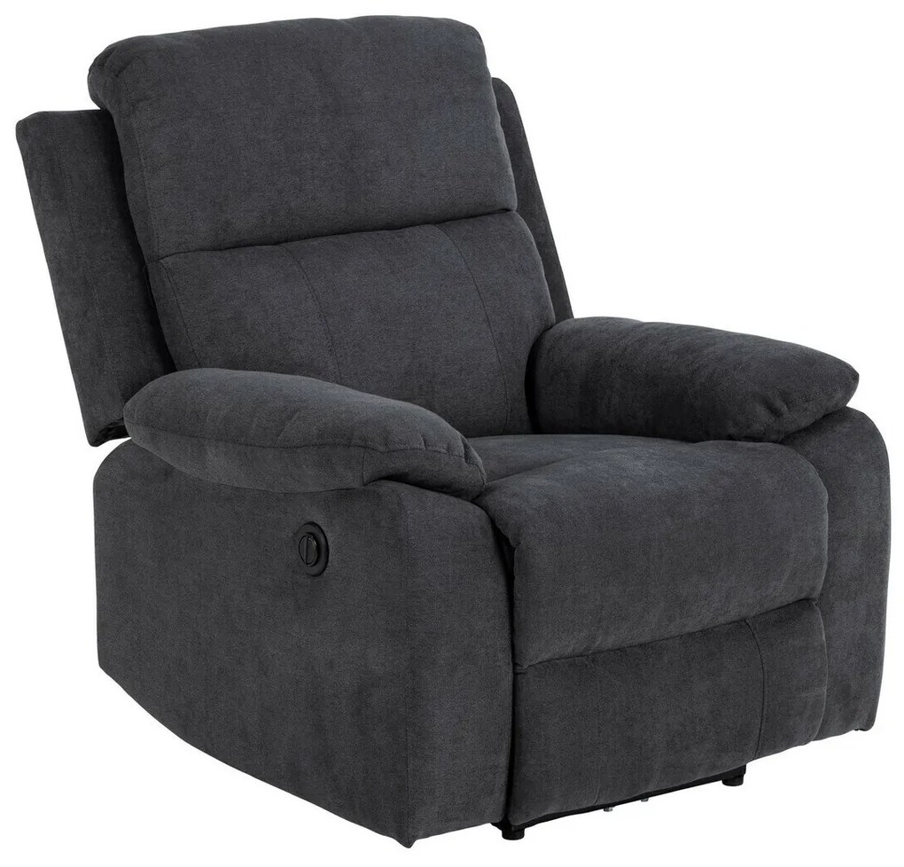 Fotoliu recliner Oakland 57398x90x95cm, 37 kg, Gri inchis, Tapiterie