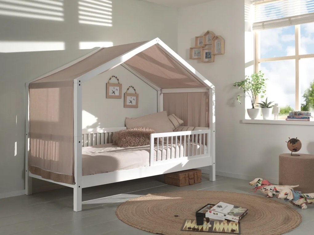 Set FORREST BEECH format dintr-un Pat copii Vipack (90 x 200 cm), o bară de siguranță și un set textil.