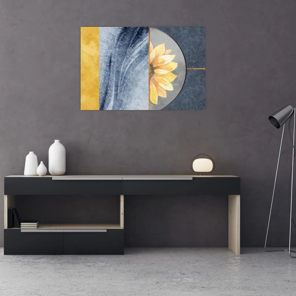 Tablou - Forme și flori (90x60 cm)