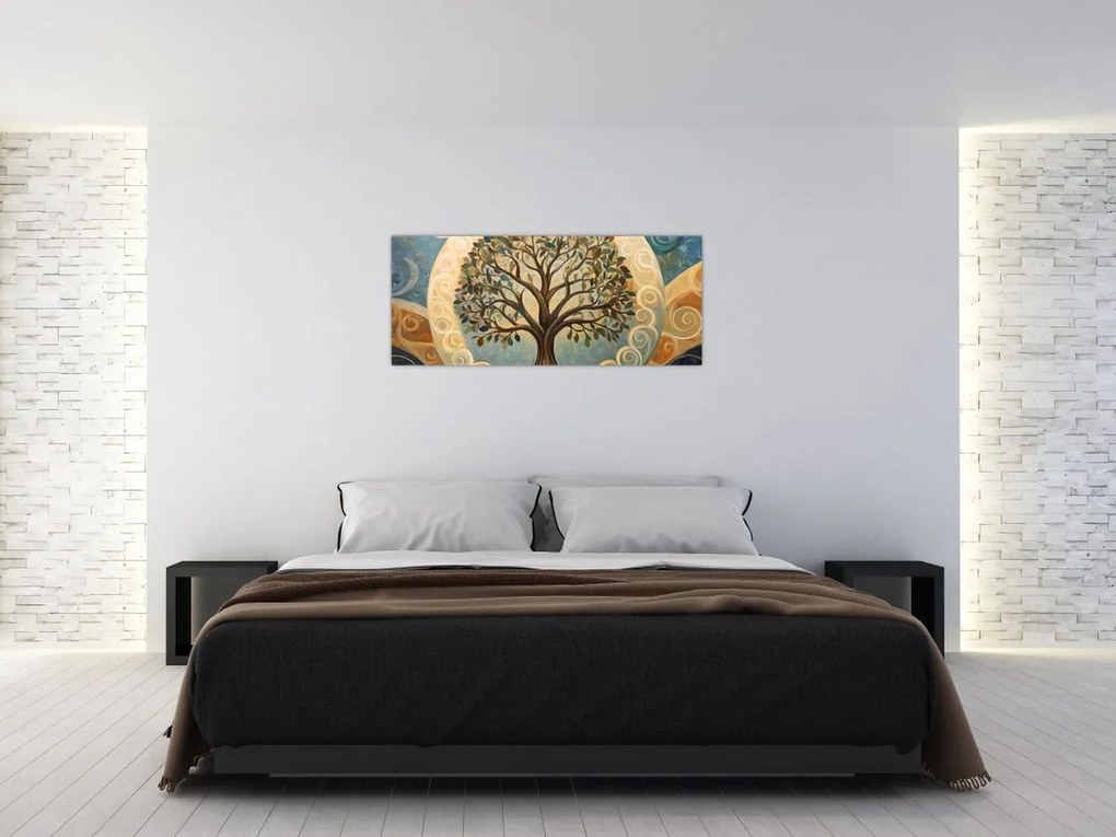Tablou – Arborele vieții și spirale (120x50 cm)