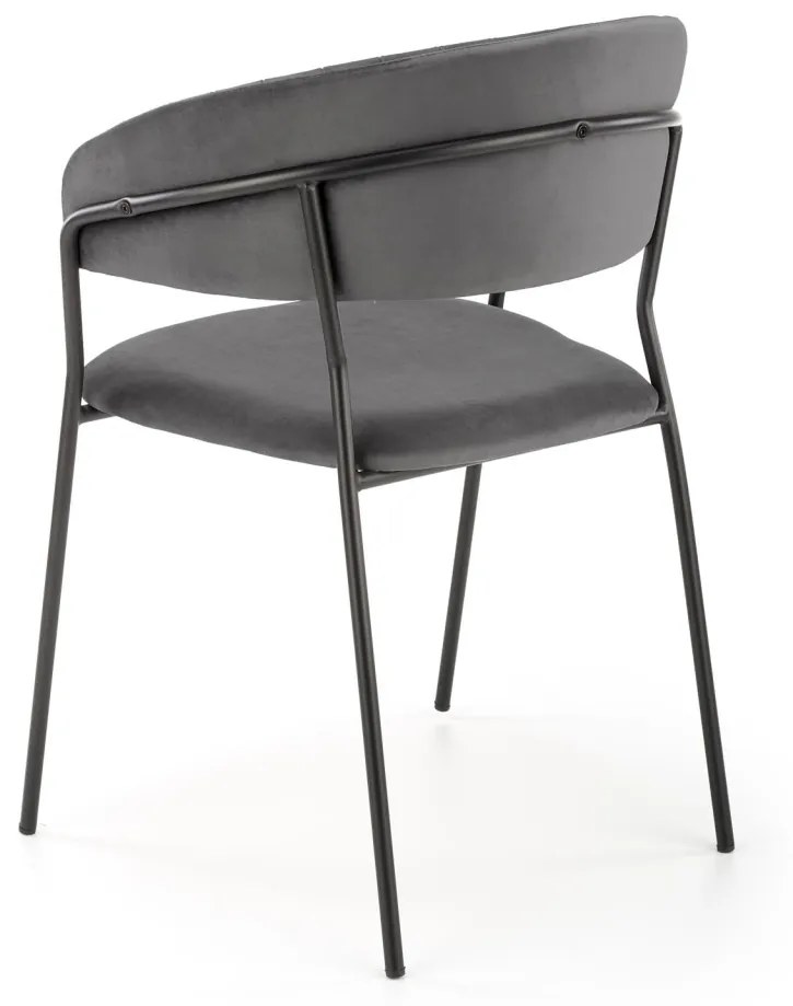 Scaun K426 Velvet Gri – l57 x A54 x H79 cm