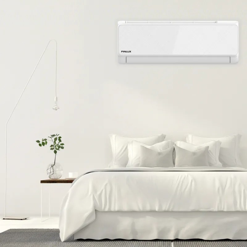 Aparat aer conditionat inverter Finlux 18QUA58LIS, 18000 BTU, A+++, 40 m², Wi-Fi, Filtru cu plasma, Suflare 4D, Functionare la -25°C, Alb