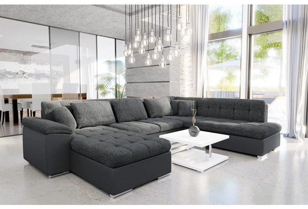 Colțar în formă de U Talina cu funcție de dormit (S) (piele ecologică Soft 020 + Majorka 03). 1058577