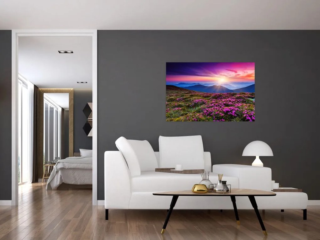 Tablou - Munte înflorit peisaj (90x60 cm)