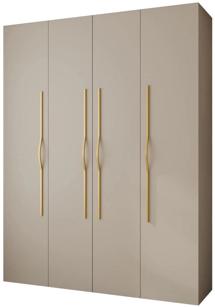 Dulap de haine 180 cm Carmela 40-2 (Cașmir + Auriu). 1126580