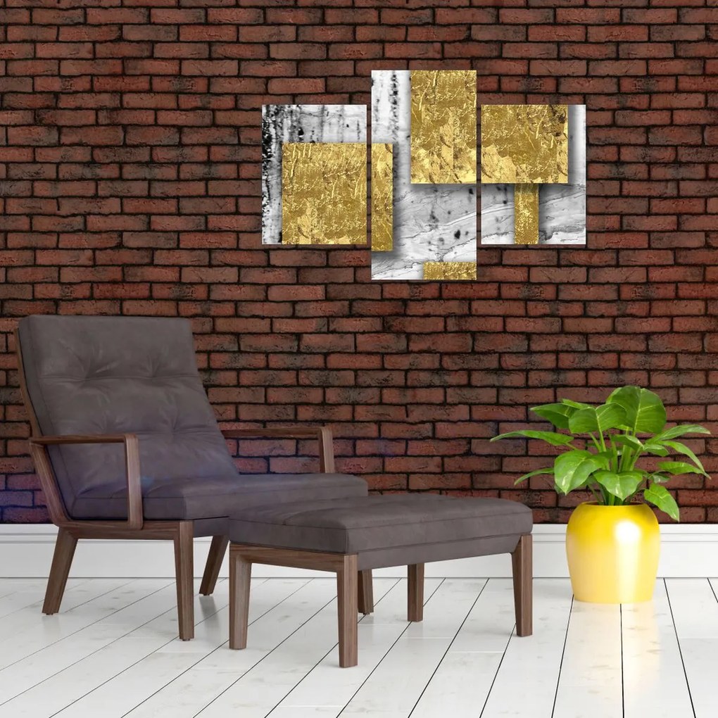 Tablou - Pătrate de aur N⁰3 (90x60 cm)