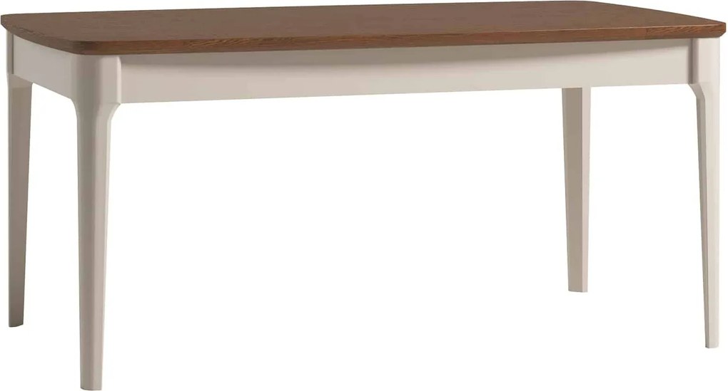 Masă lemn masiv nuc Dining Extensibilă Napoli 160/ Crem/, 250 × 90 × 77 cm