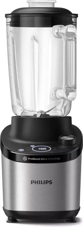 La mâna a doua: Blender Philips HR3760/00, 1500W, 2L, ProBlend Ultra, Viteza mare, Pulse, Aplicatie NutriU, Negru