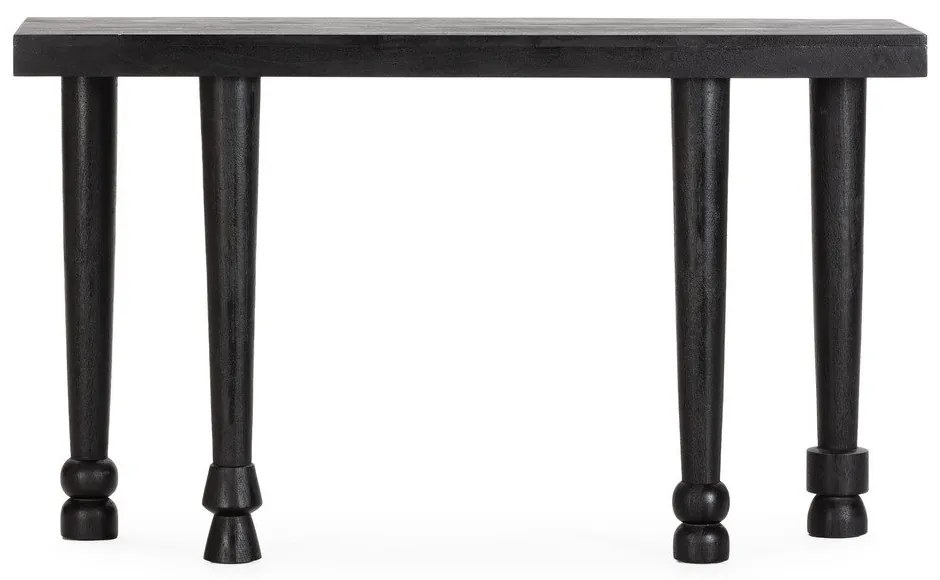 Masă consolă neagră din lemn de mango 40x130 cm Inaya – MOME