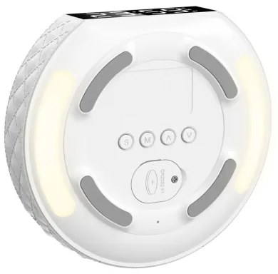 Immax 08983L - Ceas deșteptător cu LCD și încărcător wireless Qi 27W/9V alb