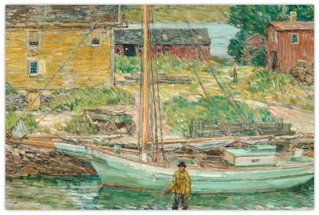 Tablou - Childe Hassam, Oyster Sloop, Cos Cob, reproducere (90x60 cm)