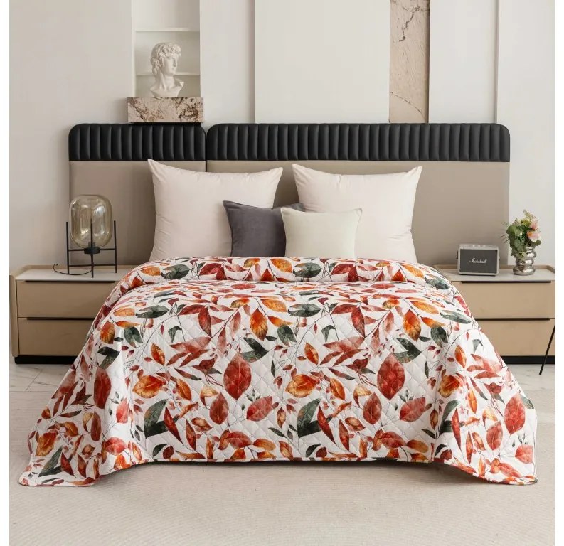 Cuvertura de pat cu model AUTUMN LEAVES, colorata Dimensiune: 220 x 240 cm