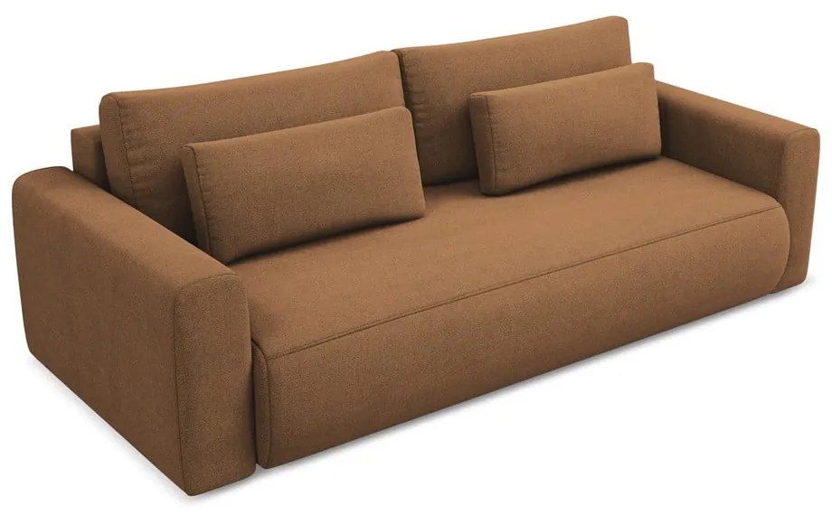 Canapea teracotă extensibilă/cu spațiu de depozitare 238 cm Kapua – Makamii