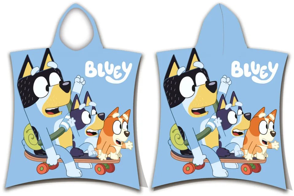 Bluey Skate poncho prosop de plajă 50x115cm