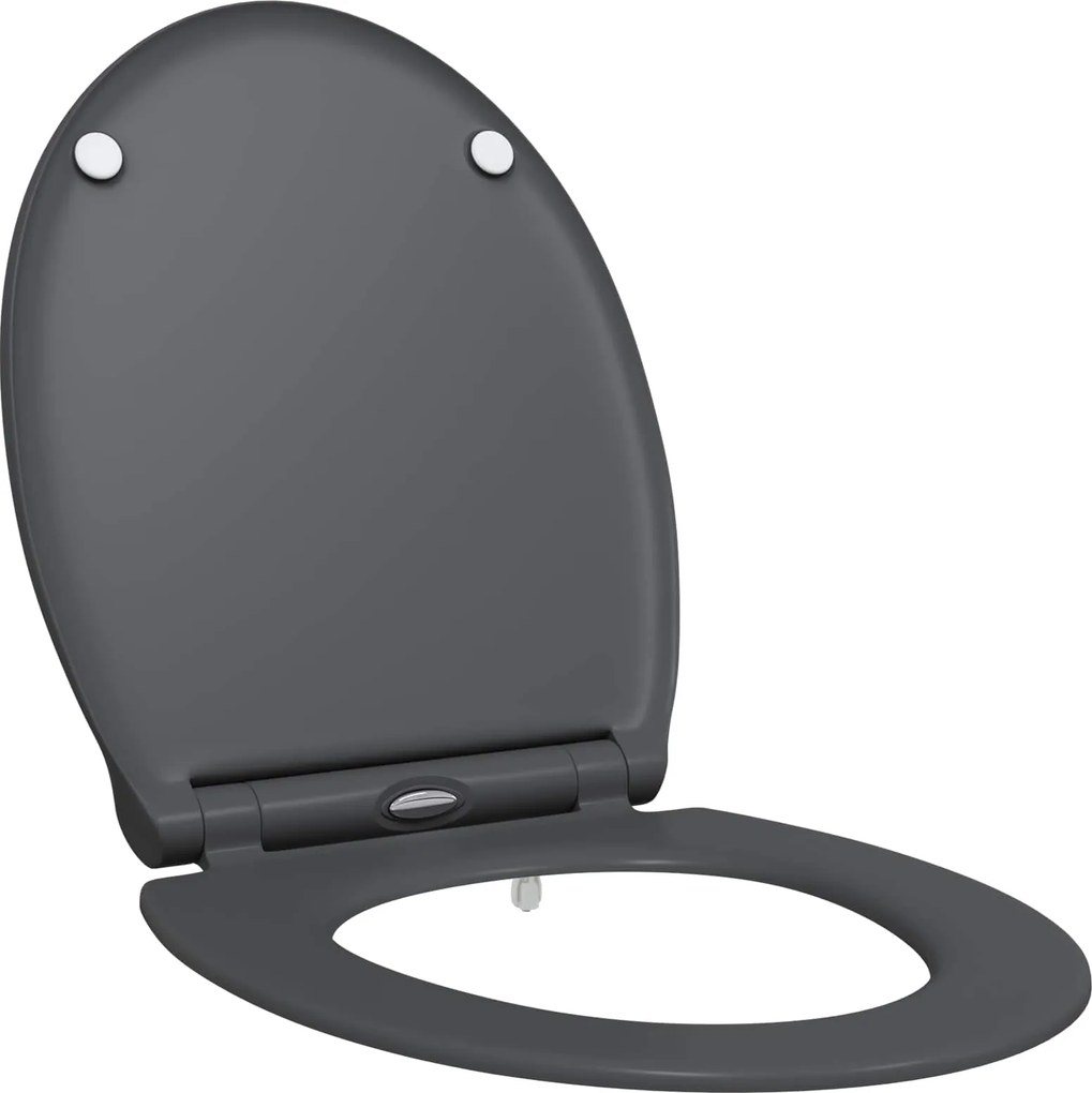 vidaXL Capacul de toaletă Antracit 47 x 37,5 x 3,8 cm Duroplast