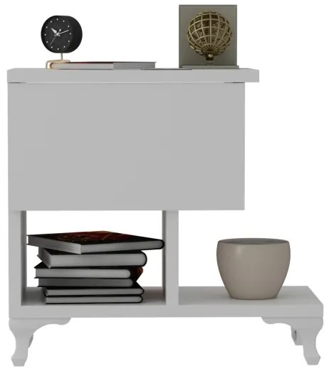 Noptieră CAST 46,8x46,8 cm albă