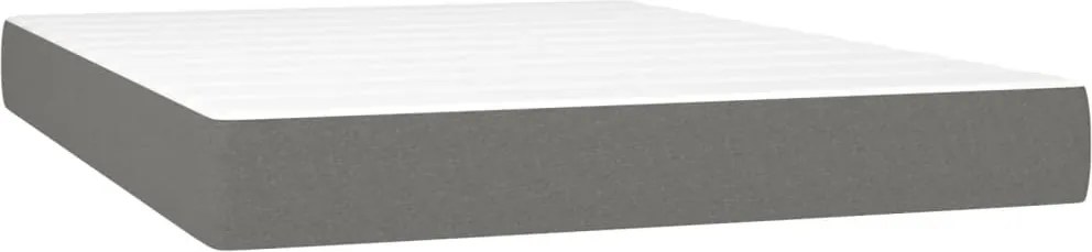 vidaXL Saltea cu arcuri buzunar, fermitate medie, gri închis, 140x190x20 cm, textil