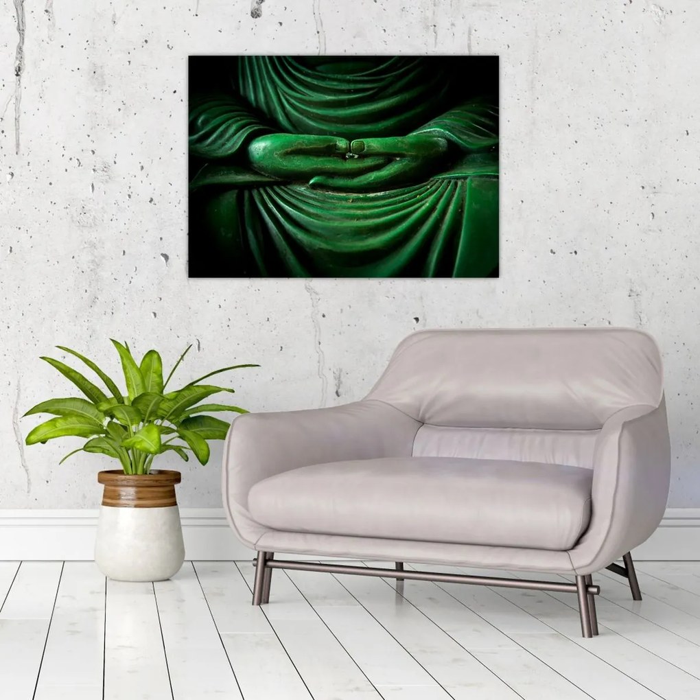 Tablou pe sticlă - Mâna lui Buddha (70x50 cm)