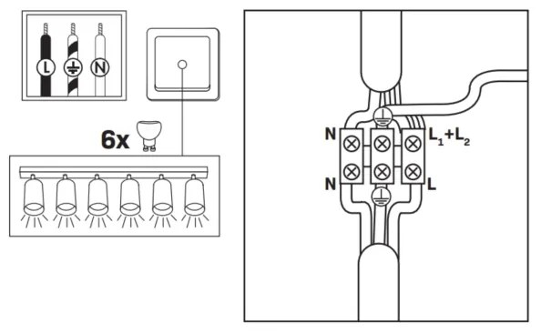 Spot pentru baie TURYN 6xGU10/10W/230V IP44 alb