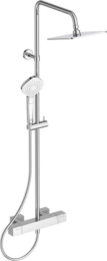 Coloana de dus cu termostat Ideal Standard Ceratherm C100 crom palarie 1 functie