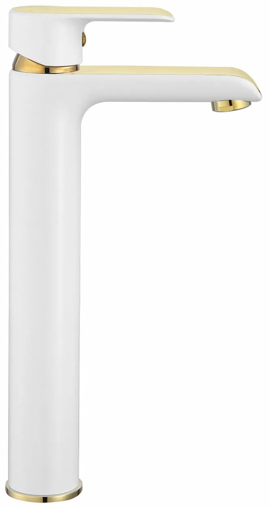 Baterie Bloom inalta alb/auriu H30 cm