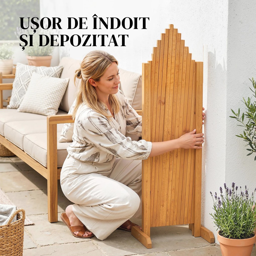 Outsunny Gard extensibil grilaj armonică separator grădină | Aosom Romania