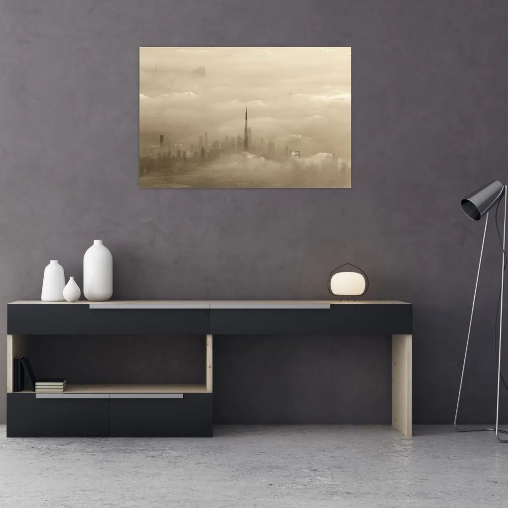 Tablou - Oraș în nori (90x60 cm)