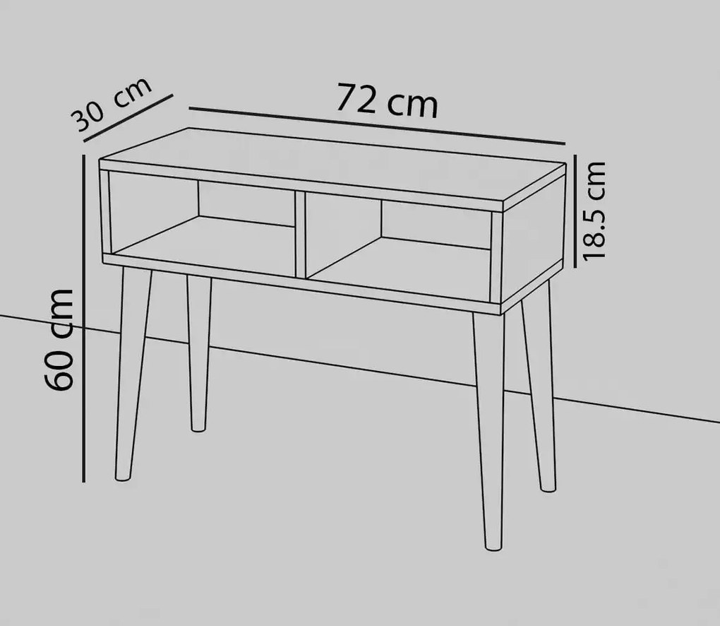 Comoda TV Homs, marmorat, 72x 30 x 58.6 cm.15109-C