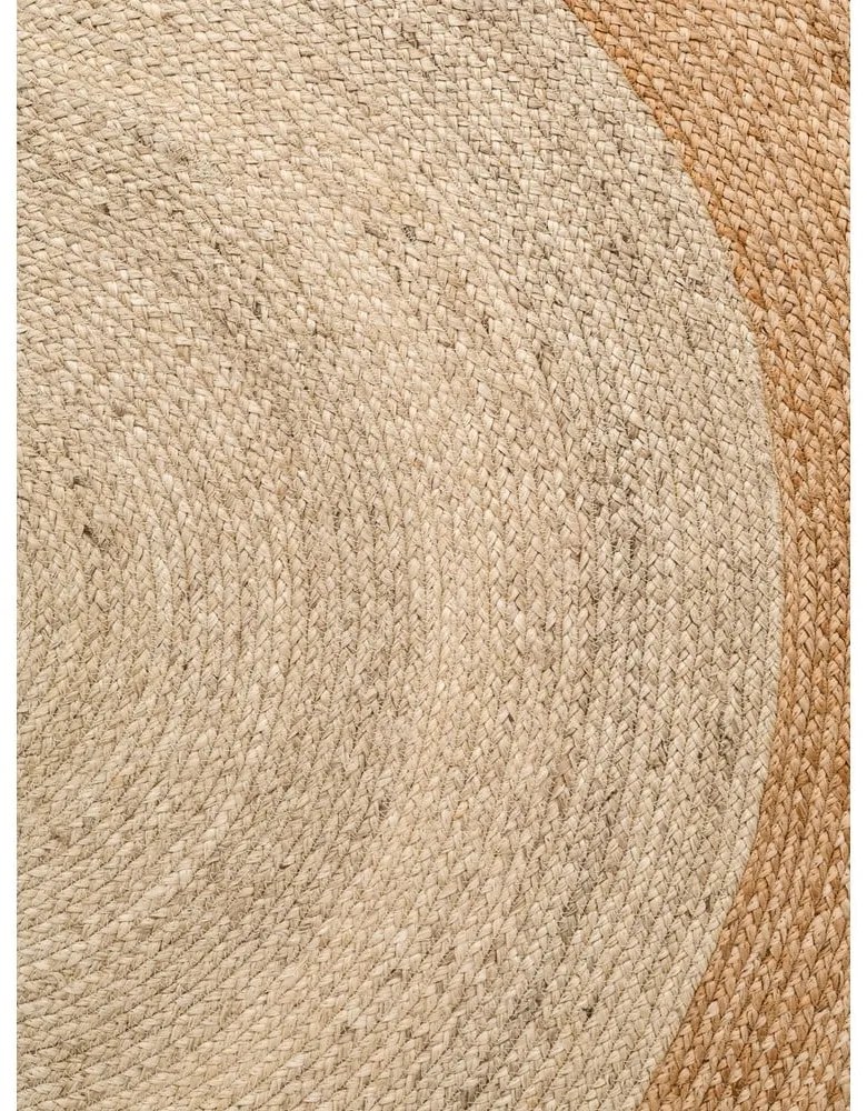Covor fildeș reversibil, țesut manual rotund din iută ø 100 cm Jutta Ivory – Hanse Home
