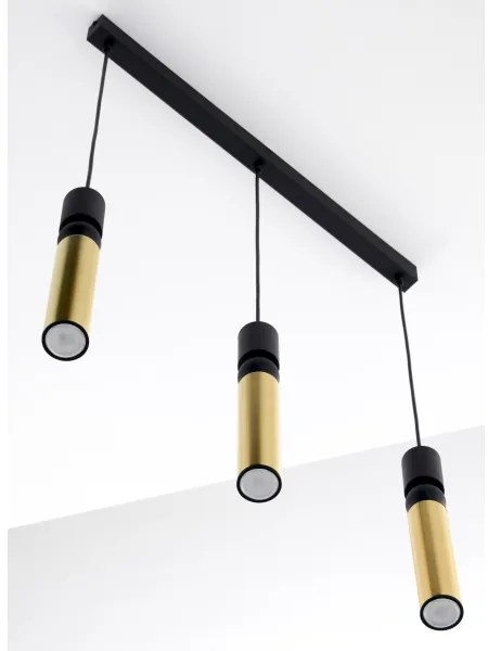 Lustră pe cablu Jupiter 2007 ALAS 3xGU10/10W/230V auriu/negru