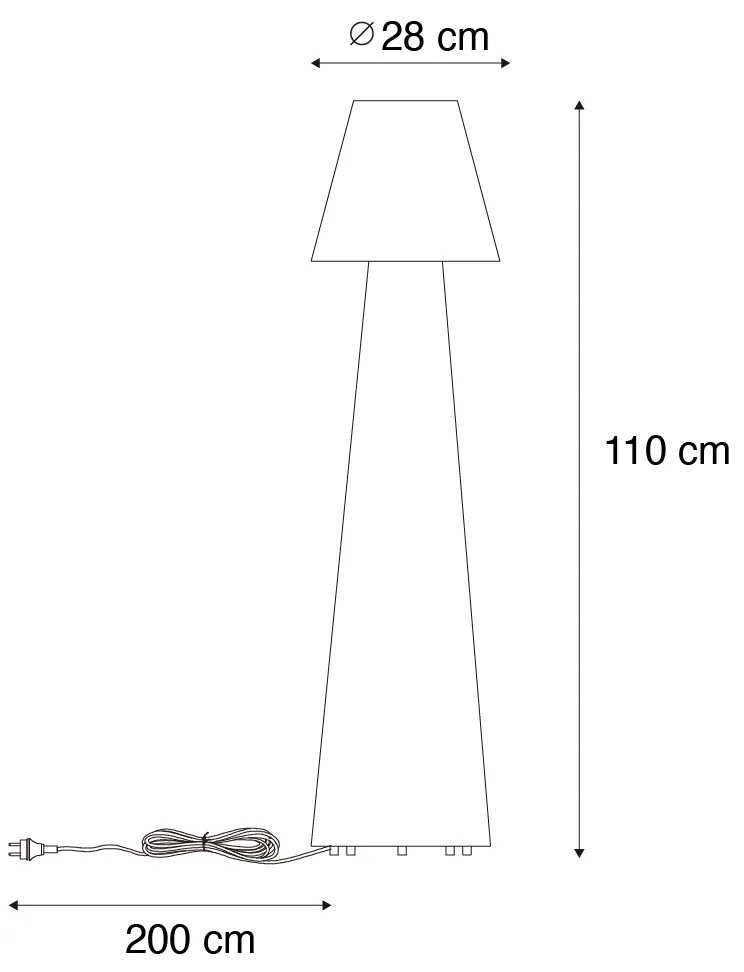 Lampa de podea de design pentru exterior alb IP44 - Katrijn