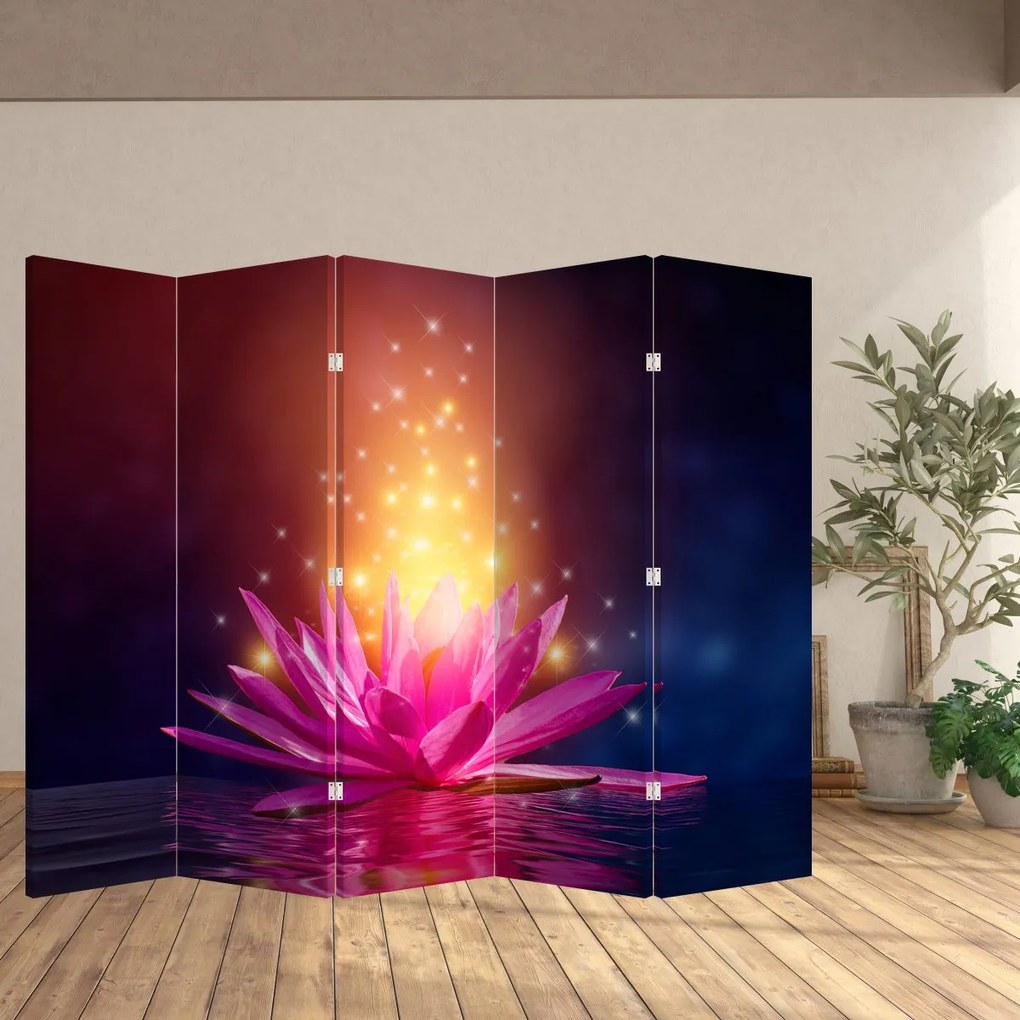 Paravan - Lotus pe apă (210x170 cm)